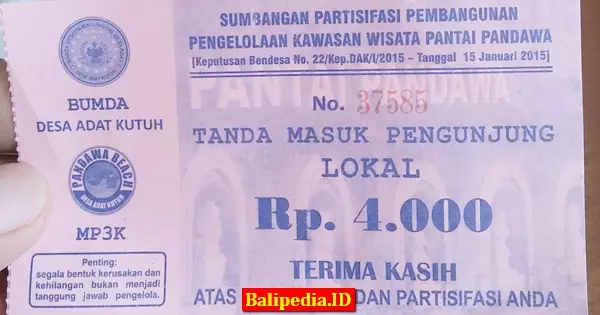 Tiket Masuk Pantai Pandawa Bali