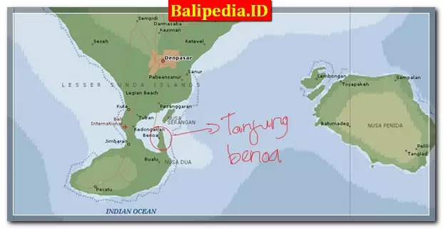 Peta Tanjung Benoa Bali