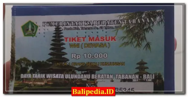 Harga Tiket Masuk objek wisata di Bali